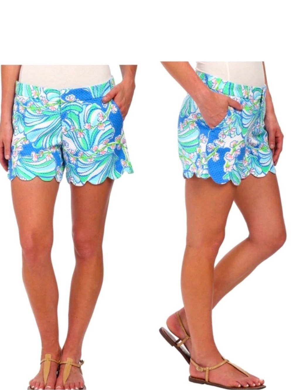 Lilly Pulitzer Scallop-Hem Shorts